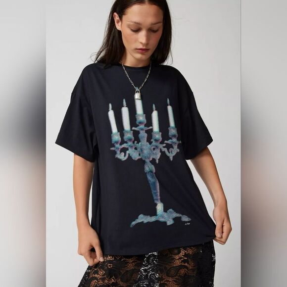 Nwt Candelabra black T-Shirt  size xs-s - Picture 1 of 12
